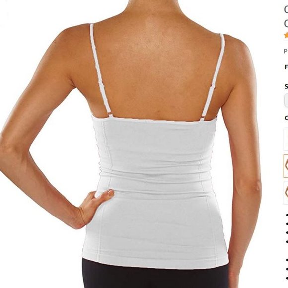 Tank Top Attached Bra adjustable straps - Picture 3 of 3